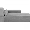 Chaise-longue em tecido cinzento à esquerda HELLNAR