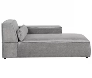 Chaise-longue em tecido cinzento à esquerda HELLNAR