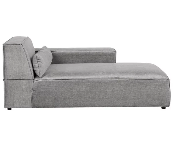 Chaise-longue em tecido cinzento à esquerda HELLNAR
