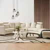 Sofa ROTUNDE aus Stoff, beige CH