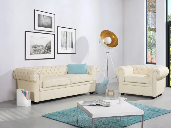 Sofa CHESTERFIELD creme - CH