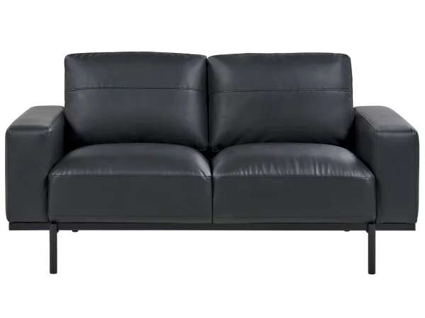Sofa SOVIK, 2-seater, black PU DEF
