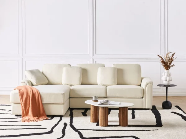 Sofa KOHLO, Right Hand, Light Beige, DEF